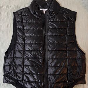 black puffer vest